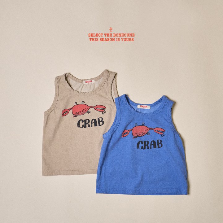 Boneoune - Korean Children Fashion - #prettylittlegirls - Crab Sleeveless Tee