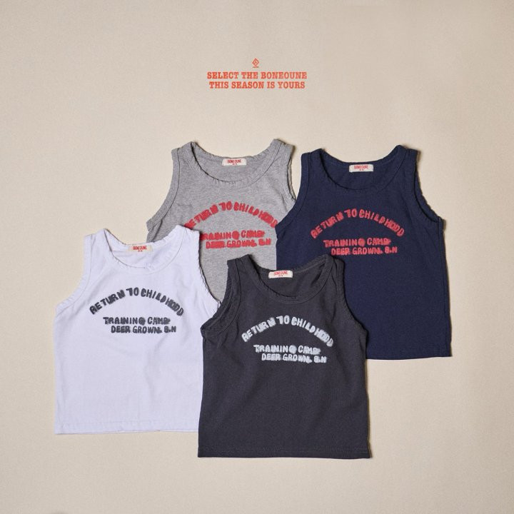 Boneoune - Korean Children Fashion - #stylishchildhood - Return Sleeveless Tee - 6