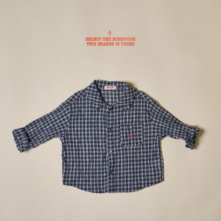 Boneoune - Korean Children Fashion - #todddlerfashion - Moment Check Shirt