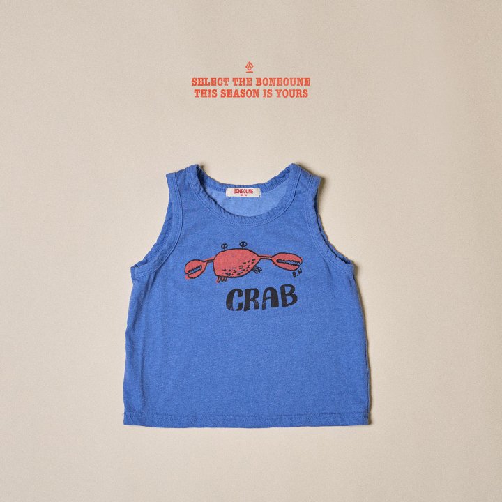 Boneoune - Korean Children Fashion - #toddlerclothing - Crab Sleeveless Tee - 3