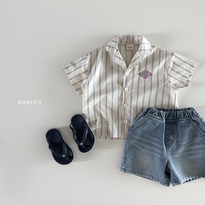 Bonito - Korean Children Fashion - #Kfashion4kids - Irregular Vertical Stripe Shirt - 10