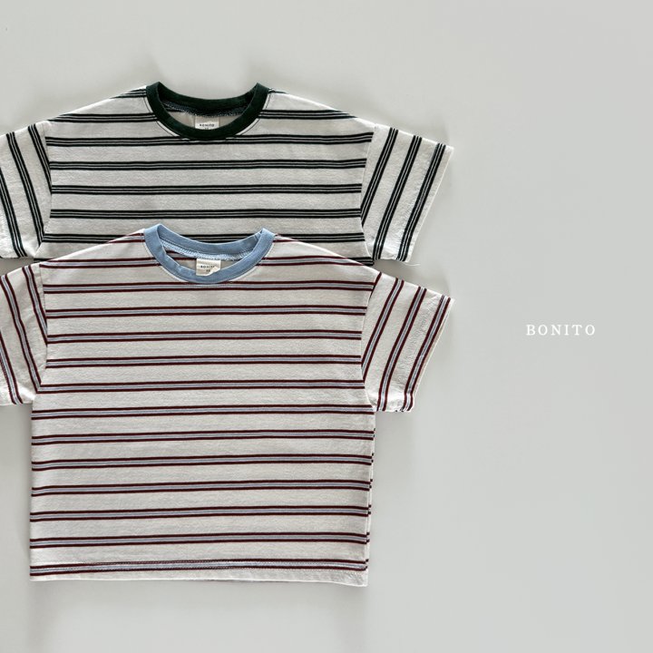 Bonito - Korean Children Fashion - #kidzfashiontrend - Ari Stripe Tee - 4