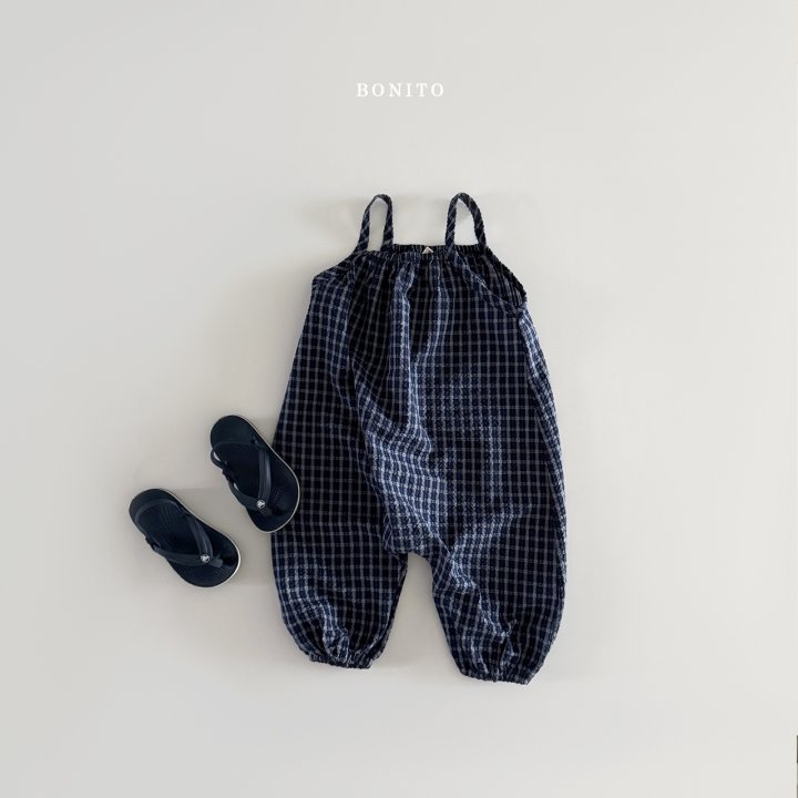 Bonito - Korean Children Fashion - #Kfashion4kids - Check Strap Overalls - 6