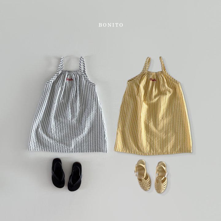 Bonito - Korean Children Fashion - #Kfashion4kids - Striped Strap Dress - 3