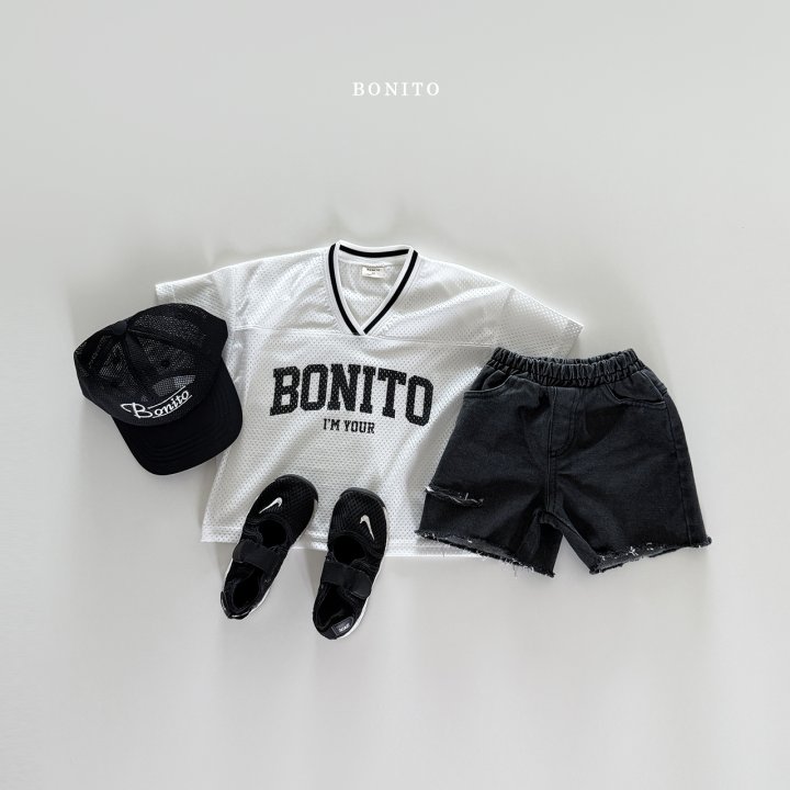 Bonito - Korean Children Fashion - #childofig - Bonito Mesh V-neck Tee - 11