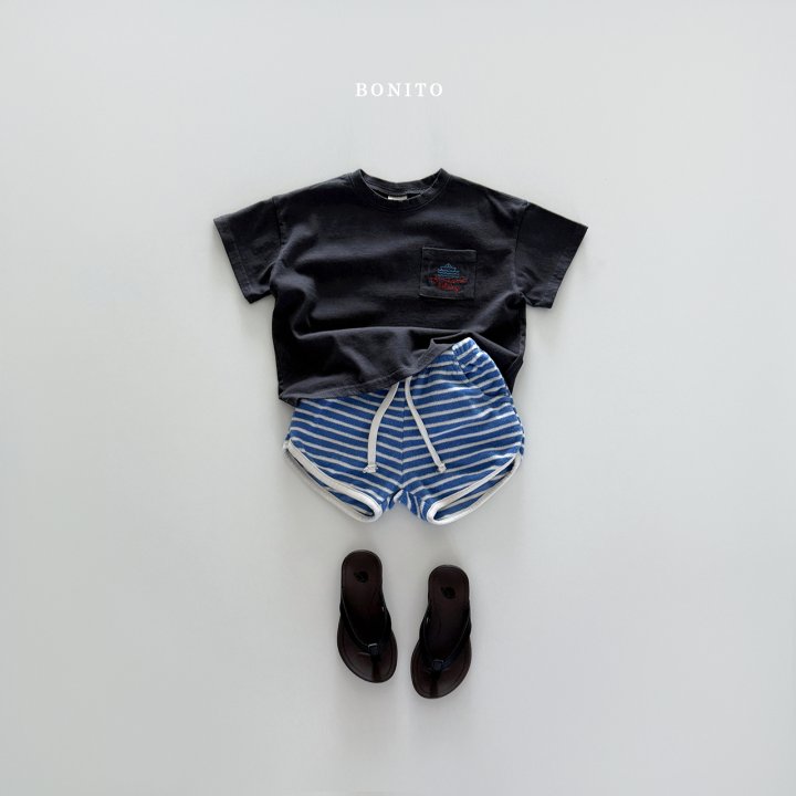 Bonito - Korean Children Fashion - #childofig - Striped Color Strap Terry Shorts - 8