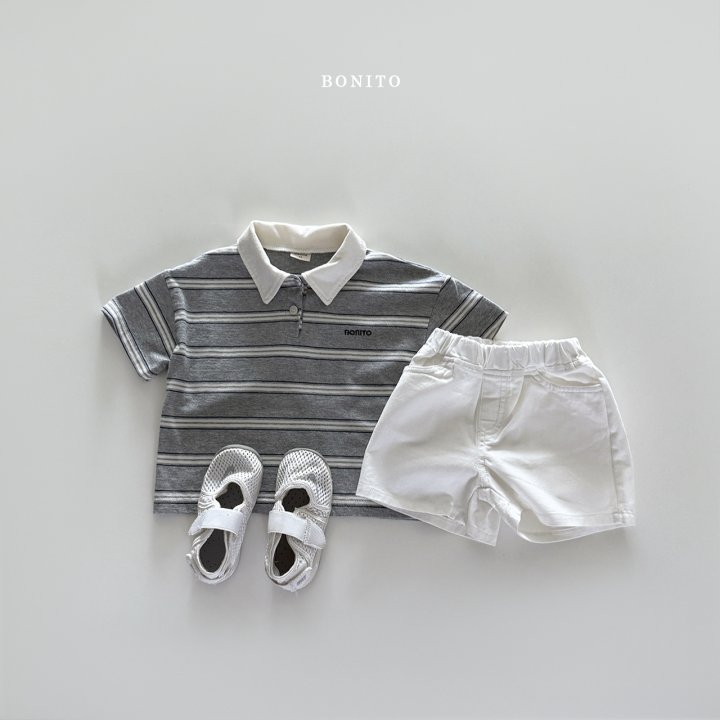 Bonito - Korean Children Fashion - #childofig - Striped Collar Tee - 12