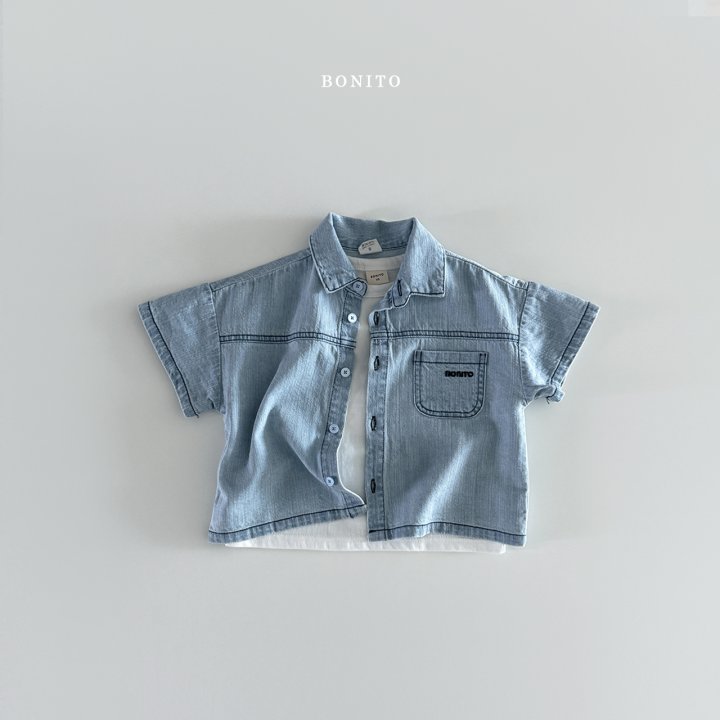 Bonito - Korean Children Fashion - #prettylittlegirls - Slub Denim Shirt - 4