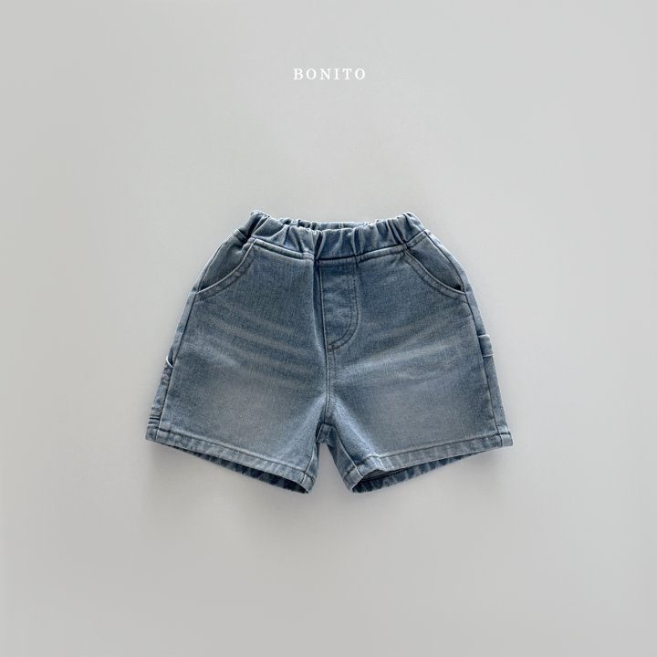 Bonito - Korean Children Fashion - #childofig - Carpenter Denim Shorts - 3