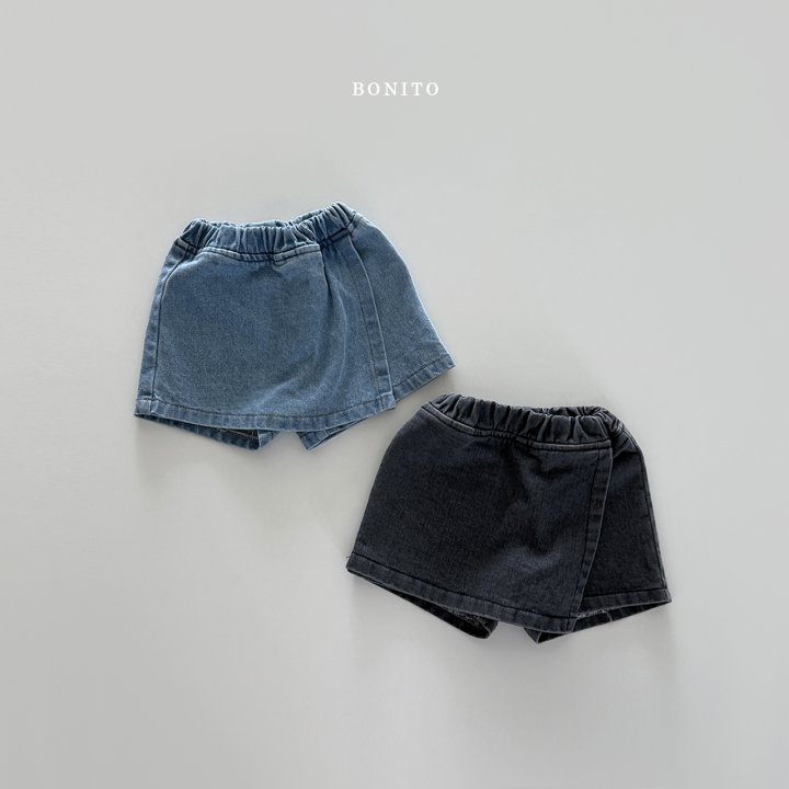 Bonito - Korean Children Fashion - #childrensboutique - Denim Skirt Shorts