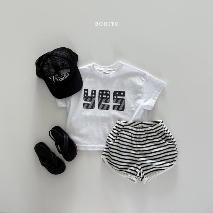 Bonito - Korean Children Fashion - #childrensboutique - Striped Terry Rib Shorts - 9