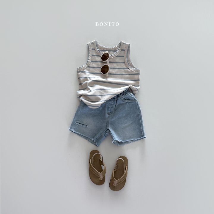 Bonito - Korean Children Fashion - #childrensboutique - Cutting Denim Shorts - 7