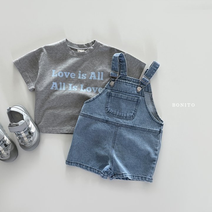 Bonito - Korean Children Fashion - #childrensboutique - Panel Denim Overalls - 8