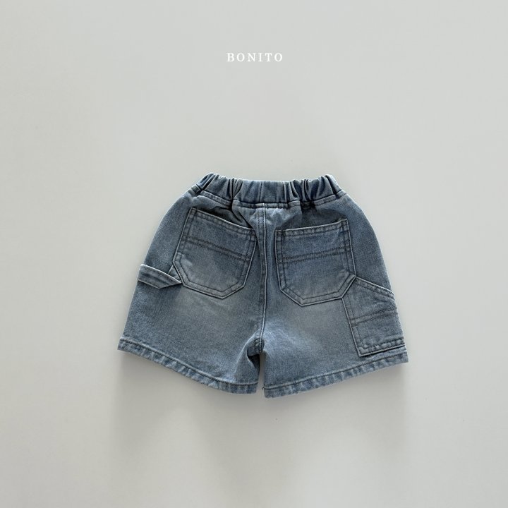 Bonito - Korean Children Fashion - #childofig - Carpenter Denim Shorts - 4