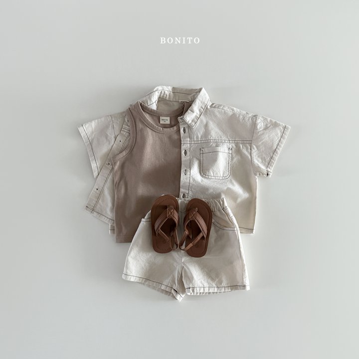 Bonito - Korean Children Fashion - #designkidswear - Two-Pocket Linen Set - 9
