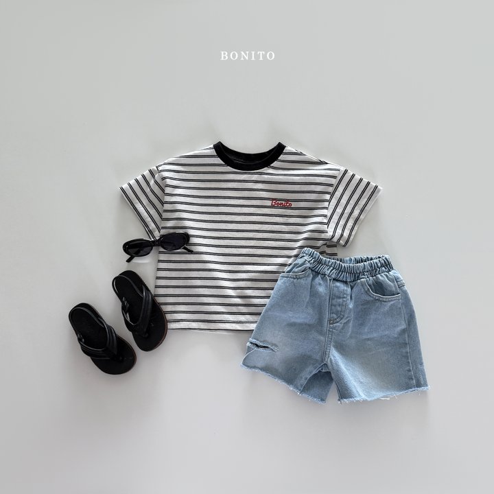 Bonito - Korean Children Fashion - #designkidswear - Cutting Denim Shorts - 8