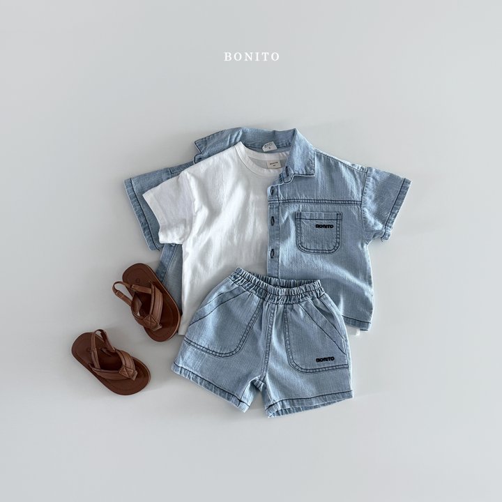 Bonito - Korean Children Fashion - #designkidswear - Slub Denim Shirt - 7