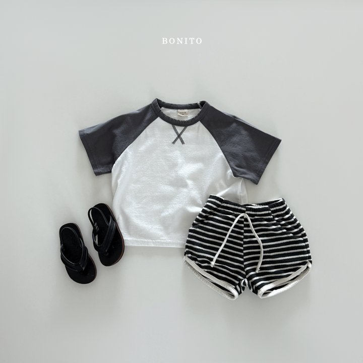 Bonito - Korean Children Fashion - #discoveringself - Striped Color Strap Terry Shorts - 11