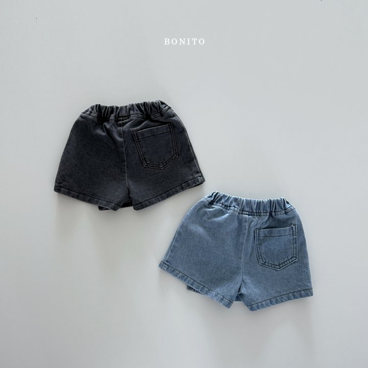 Bonito - Korean Children Fashion - #discoveringself - Denim Skirt Shorts - 3