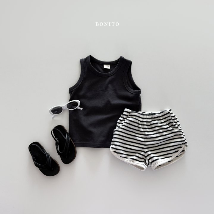 Bonito - Korean Children Fashion - #discoveringself - Striped Terry Rib Shorts - 11