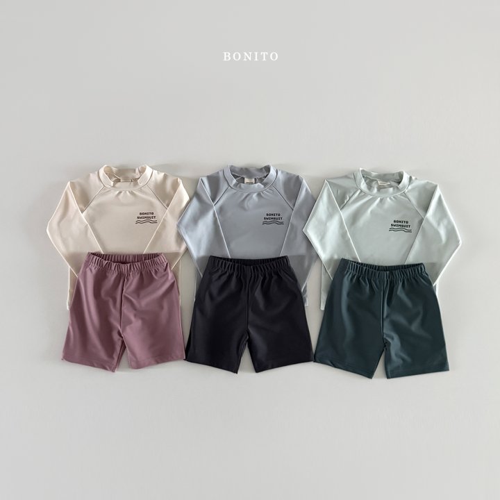 Bonito - Korean Children Fashion - #discoveringself - Rash Guard Swim Set
