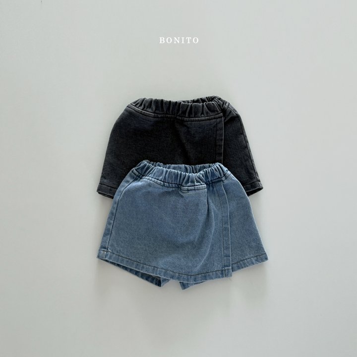 Bonito - Korean Children Fashion - #discoveringself - Denim Skirt Shorts - 4