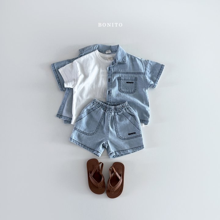Bonito - Korean Children Fashion - #fashionkids - Slub Denim Shirt - 9