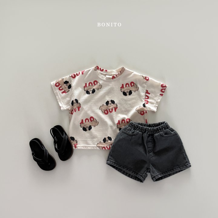 Bonito - Korean Children Fashion - #kidsshorts - Dog Pattern Tee - 9