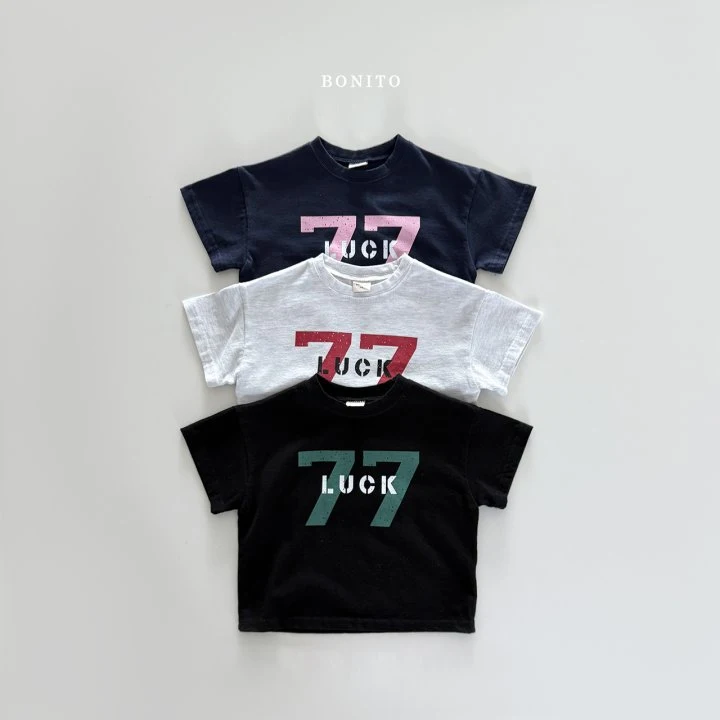 Bonito - Korean Children Fashion - #kidsshorts - Lucky 77 Tee - 3