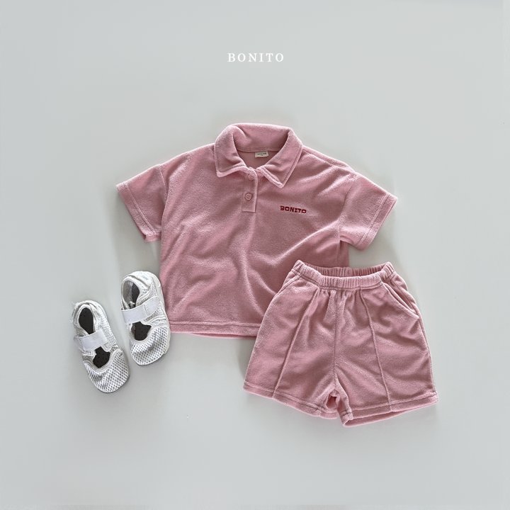 Bonito - Korean Children Fashion - #kidsshorts - Collared Terry Set - 11