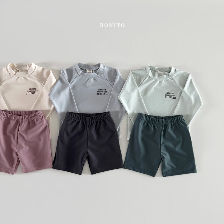 Bonito - Korean Children Fashion - #kidsshorts - Rash Guard Swim Set - 3