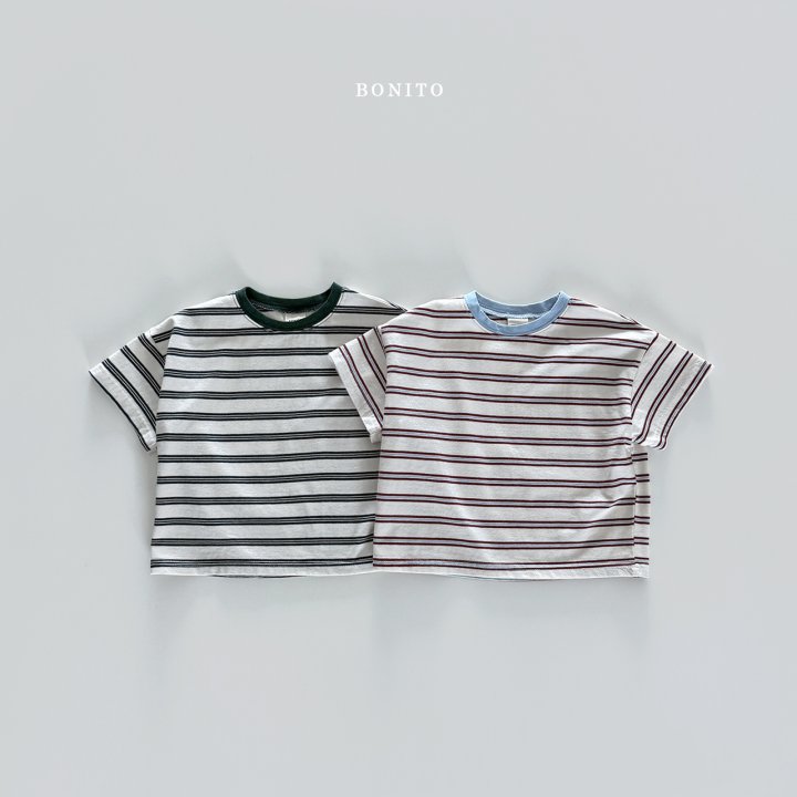 Bonito - Korean Children Fashion - #kidsshorts - Ari Stripe Tee