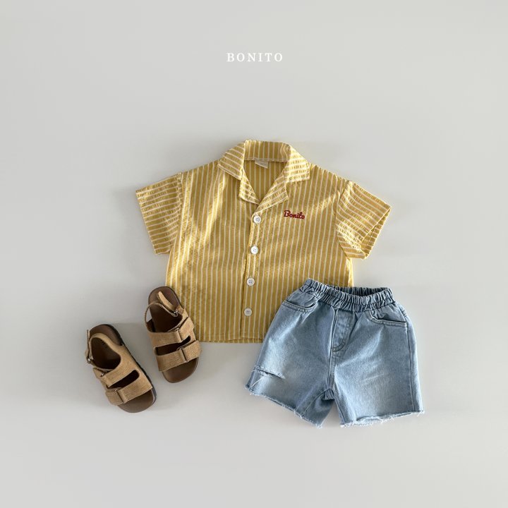 Bonito - Korean Children Fashion - #kidsshorts - Cutting Denim Shorts - 11