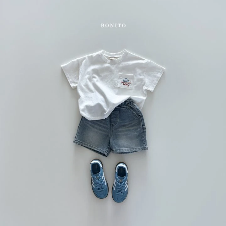 Bonito - Korean Children Fashion - #kidsshorts - Sailboat Pocket Tee - 8