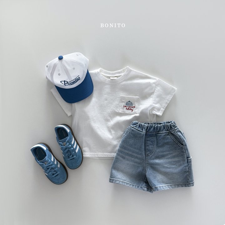 Bonito - Korean Children Fashion - #kidsshorts - Carpenter Denim Shorts - 8