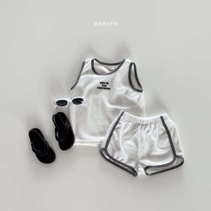 Bonito - Korean Children Fashion - #kidsstore - Weather Terry Sleeveless Set - 5