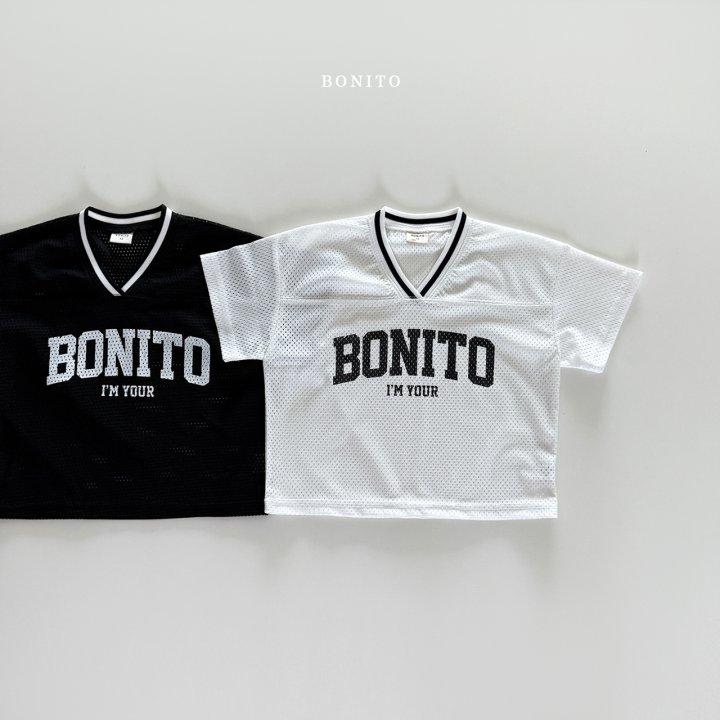 Bonito - Korean Children Fashion - #kidsstore - Bonito Mesh V-neck Tee - 3