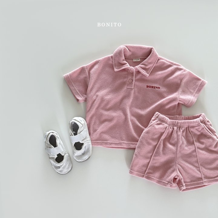 Bonito - Korean Children Fashion - #kidsstore - Collared Terry Set - 12