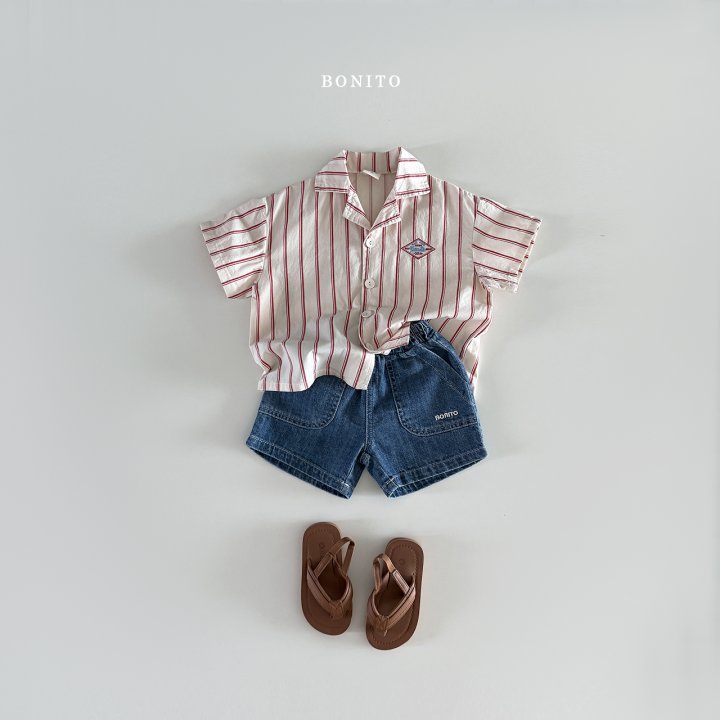 Bonito - Korean Children Fashion - #kidsstore - Irregular Vertical Stripe Shirt - 8