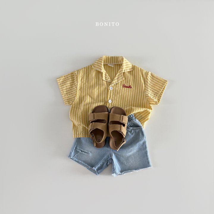 Bonito - Korean Children Fashion - #kidsstore - Cutting Denim Shorts - 12