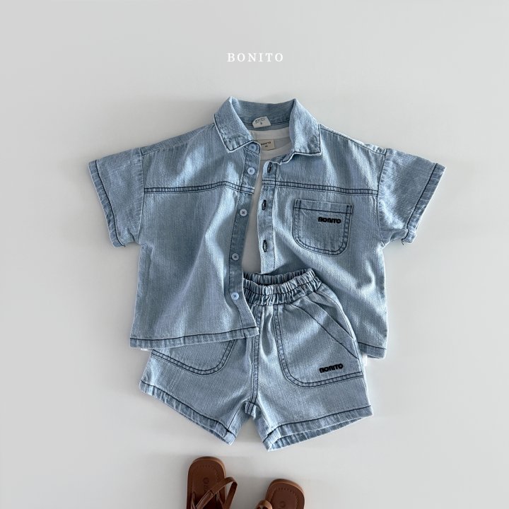 Bonito - Korean Children Fashion - #kidsstore - Slub Denim Shirt - 11