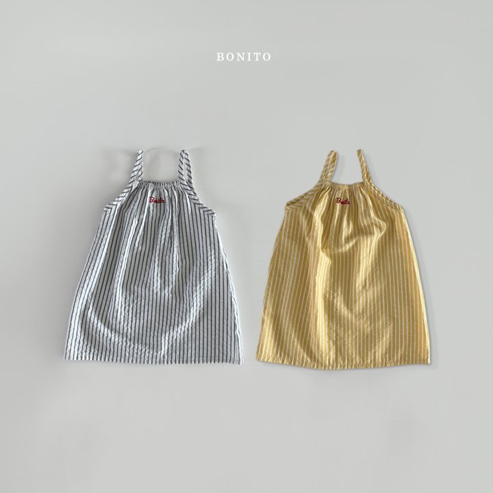 Bonito - Korean Children Fashion - #kidsstore - Striped Strap Dress