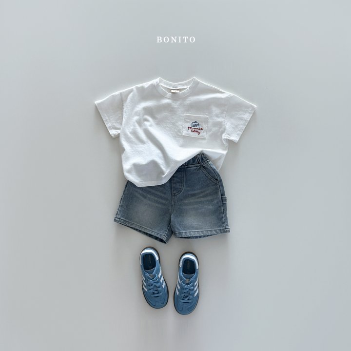 Bonito - Korean Children Fashion - #kidsstore - Carpenter Denim Shorts - 9
