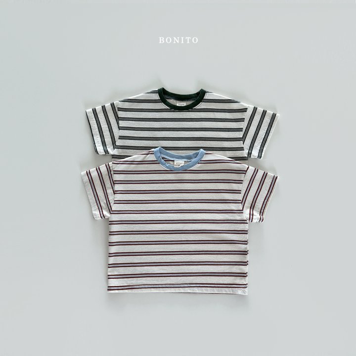 Bonito - Korean Children Fashion - #kidzfashiontrend - Ari Stripe Tee - 3