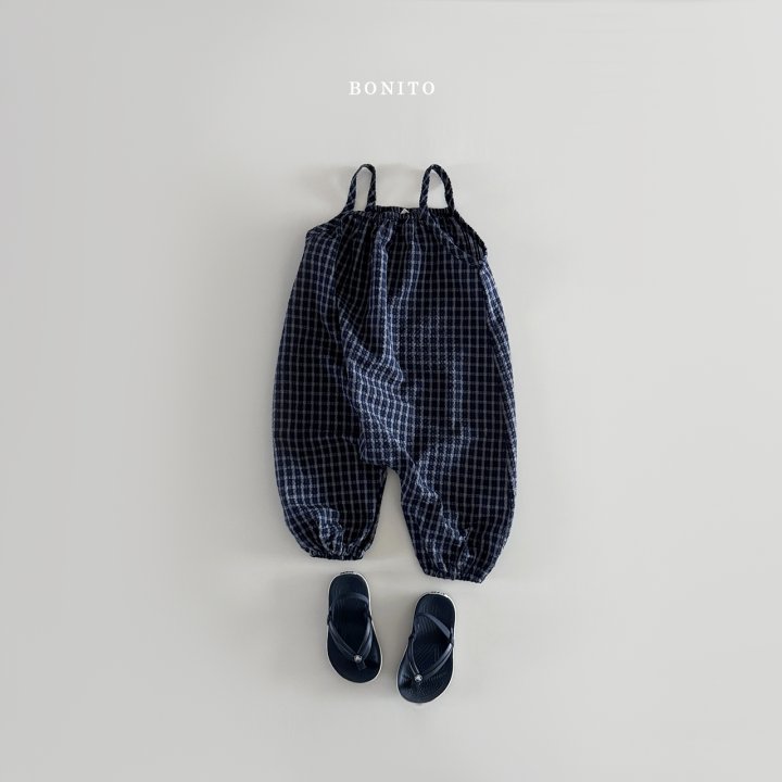 Bonito - Korean Children Fashion - #kidzfashiontrend - Check Strap Overalls - 5