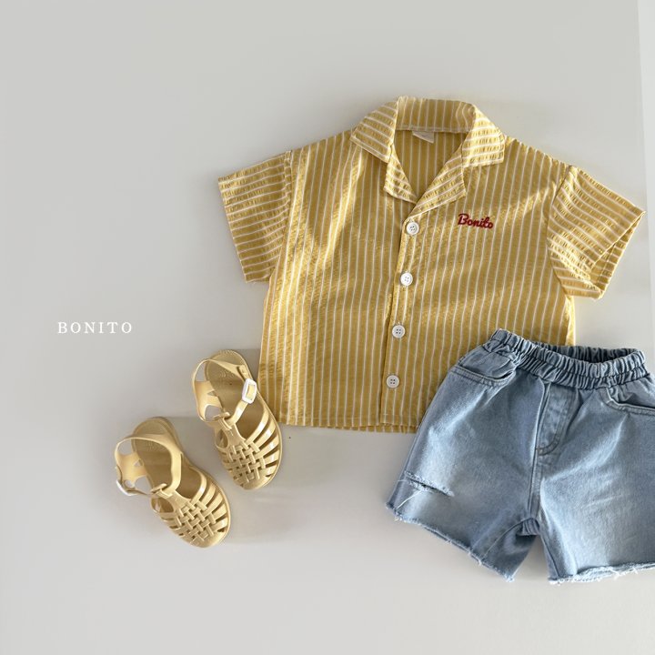 Bonito - Korean Children Fashion - #kidzfashiontrend - Couple Stripe Shirt - 5