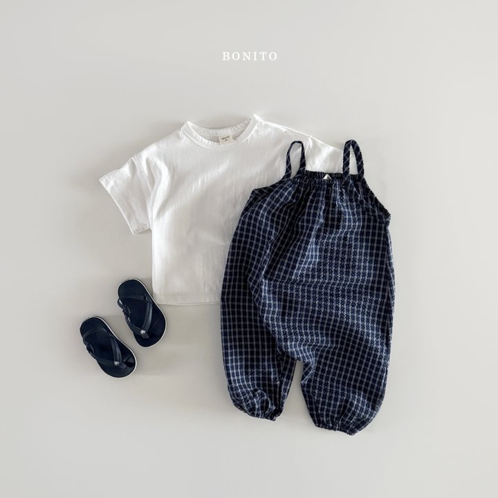 Bonito - Korean Children Fashion - #littlefashionista - Check Strap Overalls - 7