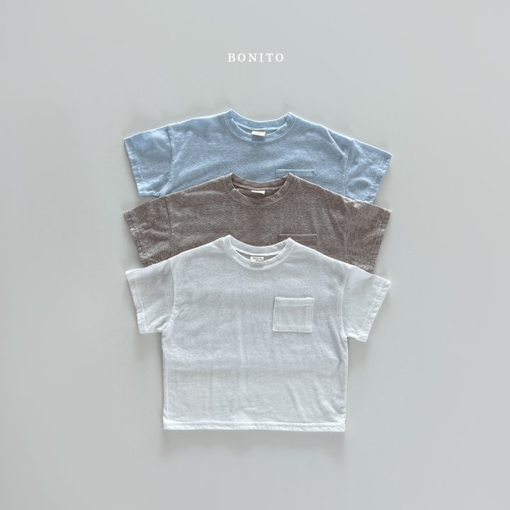 Bonito - Korean Children Fashion - #magicofchildhood - Slub Pocket Tee