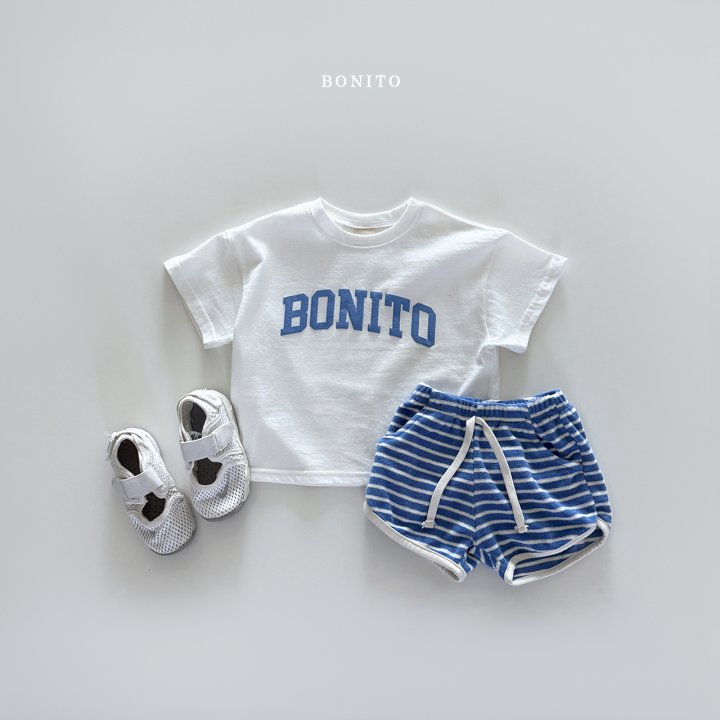 Bonito - Korean Children Fashion - #littlefashionista - Striped Color Strap Terry Shorts - 4