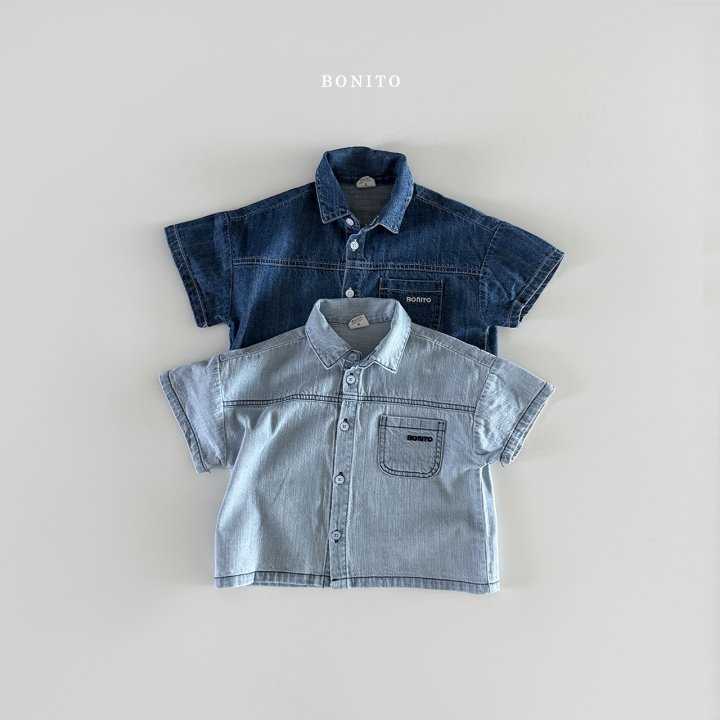 Bonito - Korean Children Fashion - #magicofchildhood - Slub Denim Shirt